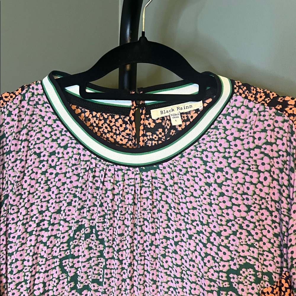 Black Rainn Multicolor Patterned Blouse - image 5